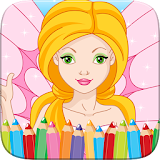 Beauty Fairy Princess Coloring icon