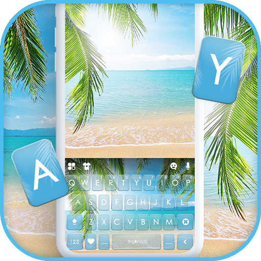 Beach Summer Keyboard Backgrou logo
