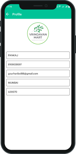 Vrindavan Mart Delivery Screen 3