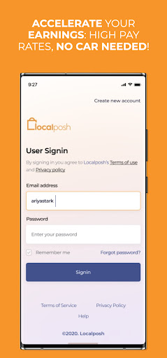 Android application Localposh-Deliver & Technician screenshort