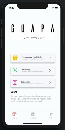 Android application Guapa Store - Fidelidade screenshort