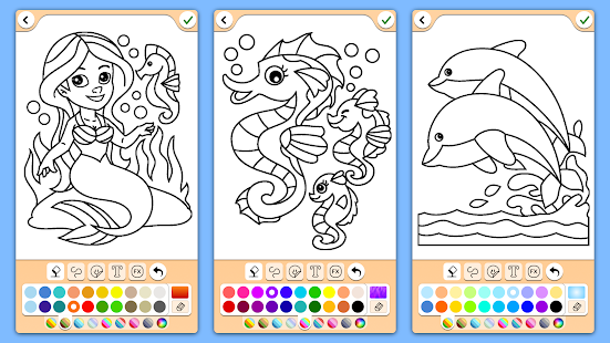 Dolphins coloring pages Screenshot