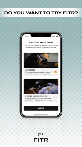 Android application FITR Bike Fitting screenshort
