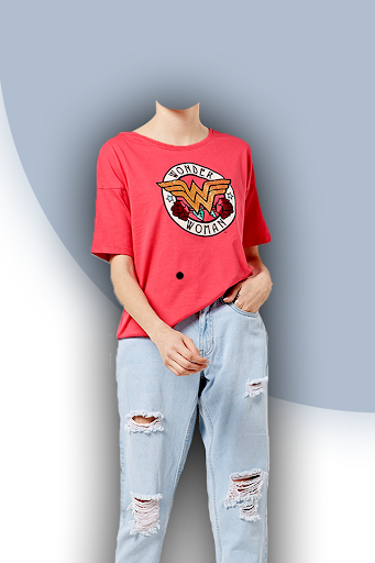 Women Designed T-Shirt Photo Suit Editor