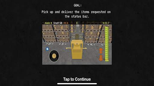 Forklift Warehouse Challenge Screen 2