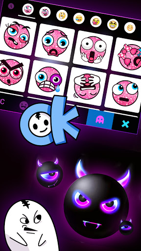 Devil Emoji Keyboard Backgroun Screen 3