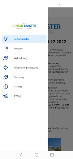 Android application PTArtro Junior Master 2022 screenshort