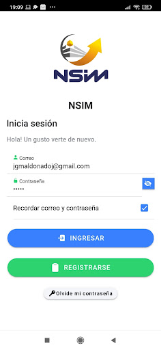 Android application Nsim tienda screenshort