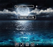 screenshot of Full Moon Over the Sea Theme