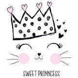 White Princess Kitty Cartoon Sweet Theme icon