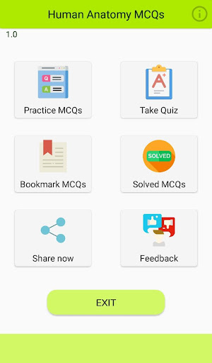 Android application Human Anatomy MCQs screenshort