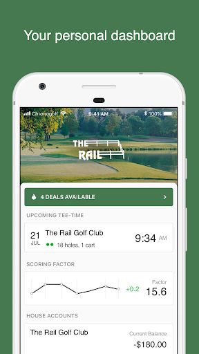 Android application The Rail Golf Club screenshort