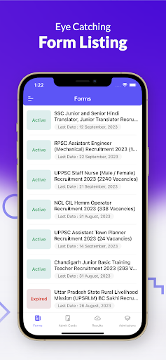 SarkariForms : Jobs App Screen 2