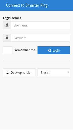Android application Smarter Ping Mobile Console screenshort