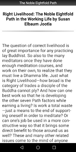 The Noble Eightfold Path Screen 2