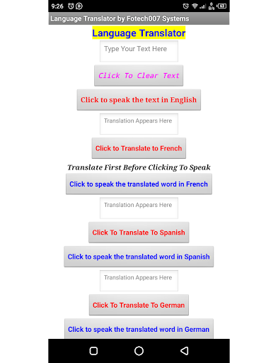 Tanslator: Learn, Pronounce Screen 3
