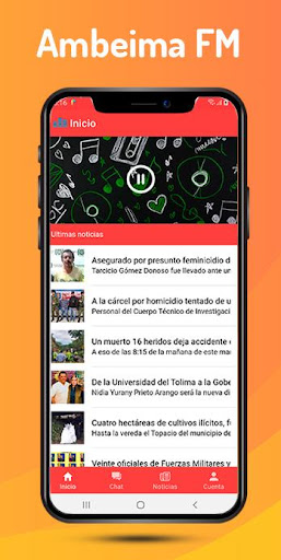 Android application Ambeima FM screenshort