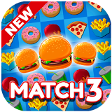 Super Burger Match 3 HD. Swap and Connect Game icon
