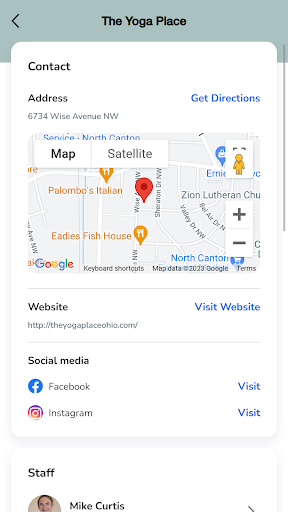 Android application Yoga Place screenshort