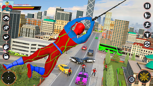 Android application Spider Flying Rope Hero Games screenshort