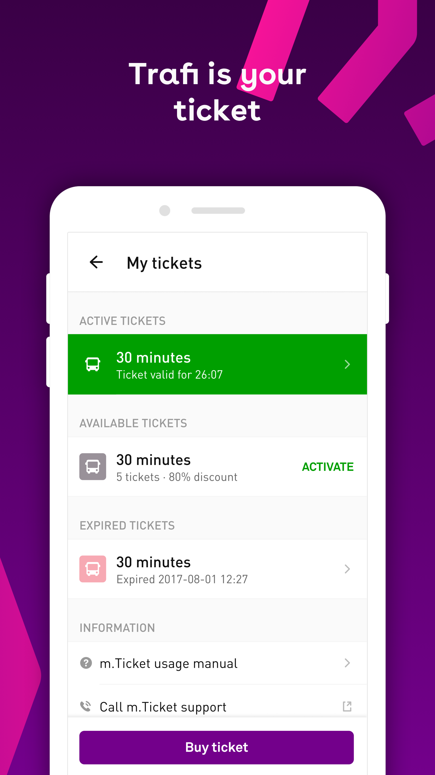 Android application Schedules by Trafi screenshort
