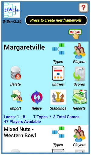 Bowling Brackets / Sidepots screenshot