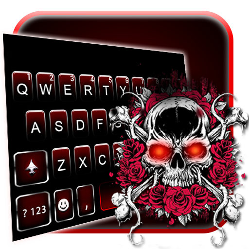 Roses Skull Tattoo Keyboard Th logo