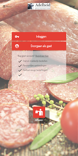 Android application Kwaliteitsslagerij Adelheid screenshort