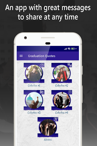 Android application graduation quotes and wishes screenshort