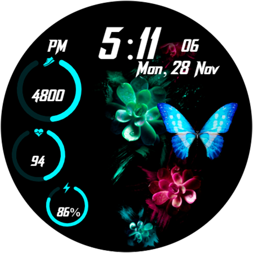 Digital Sport Butterfly Watch
