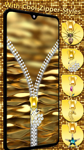 Gold Zipper Screen Lock Screen 2
