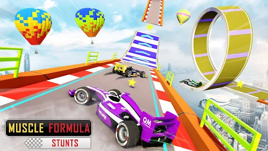 Mega Ramp Formula Car Stunt - 