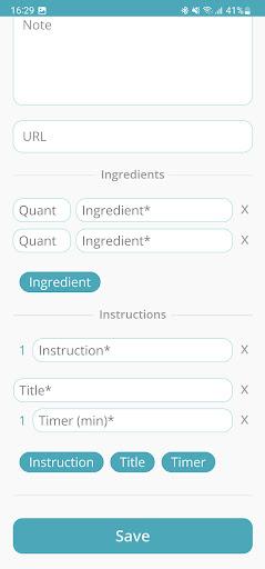 Cookbook Screen 3