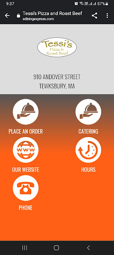 Android application Tessis Pizza screenshort