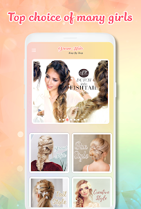 Hairstyle app: Hairstyles step by step for girls