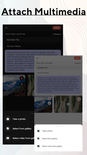 Noteaide : Personal Diary, Jou Screen 3