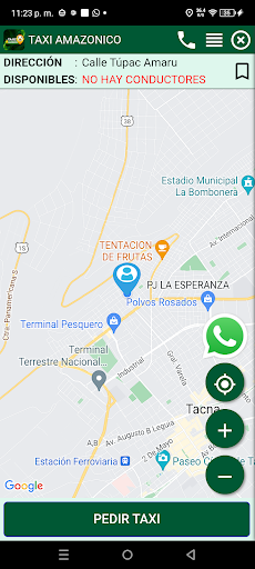 Android application TAXI AMAZONICO CLIENTE screenshort