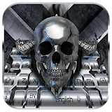 Hell Skull Silver Metal Cool Keyboard icon