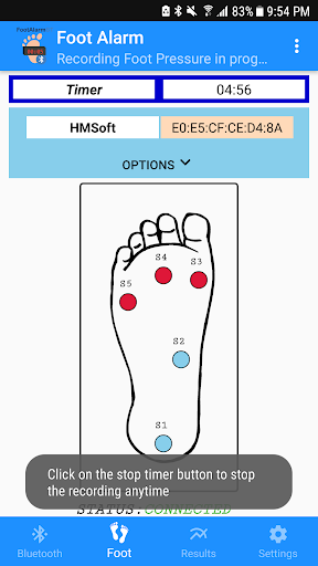 APD Foot Alarm Screen 3
