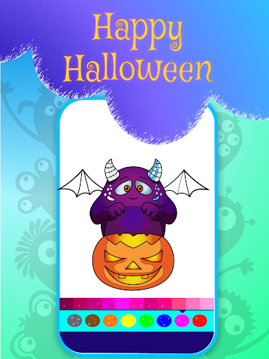 Android application Hallowen Monster Coloring Book screenshort