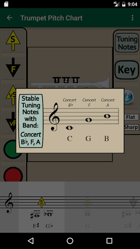 Trumpet Fingering & Tuning Screen 3