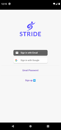 Android application STRIDE-360 screenshort