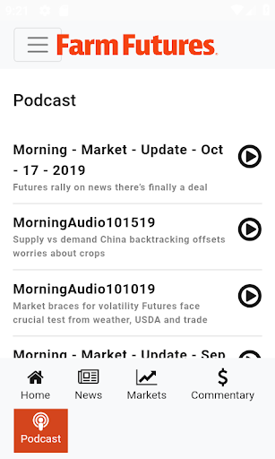 Screenshot of Farm Futures
