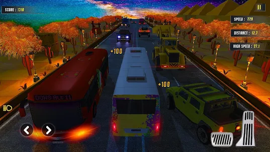 Bus traffic highway racing