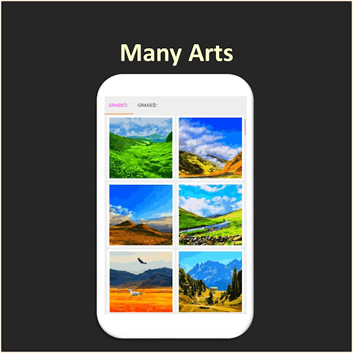 Android application Color by Number - grass screenshort