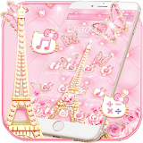 Pink Paris Diamond Kitty Theme icon