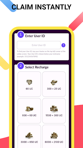 Earn Uc  Diamonds PUGB FF