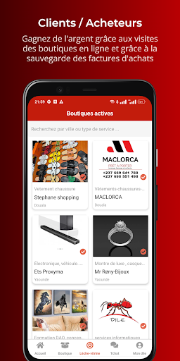 Dile: Business & Social Market Screen 2