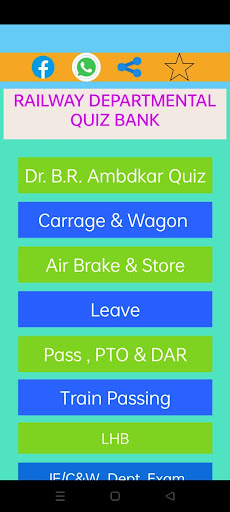 Android application RAILWAY DEPARTMENTAL QUIZ BANK screenshort