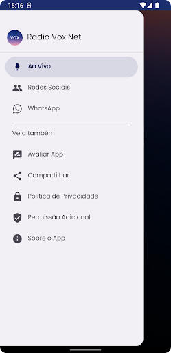 Rádio Vox Net Screen 2